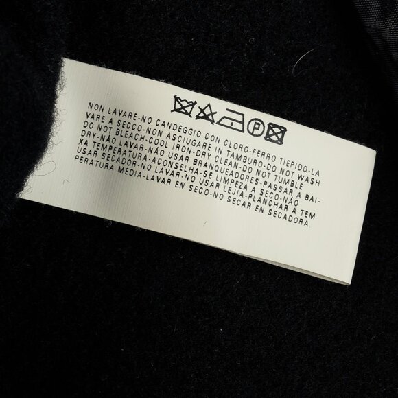 Armani Collezioni Black Boiled-Wool Buttoned Mock-Neck Jacket - Picture 9 of 9